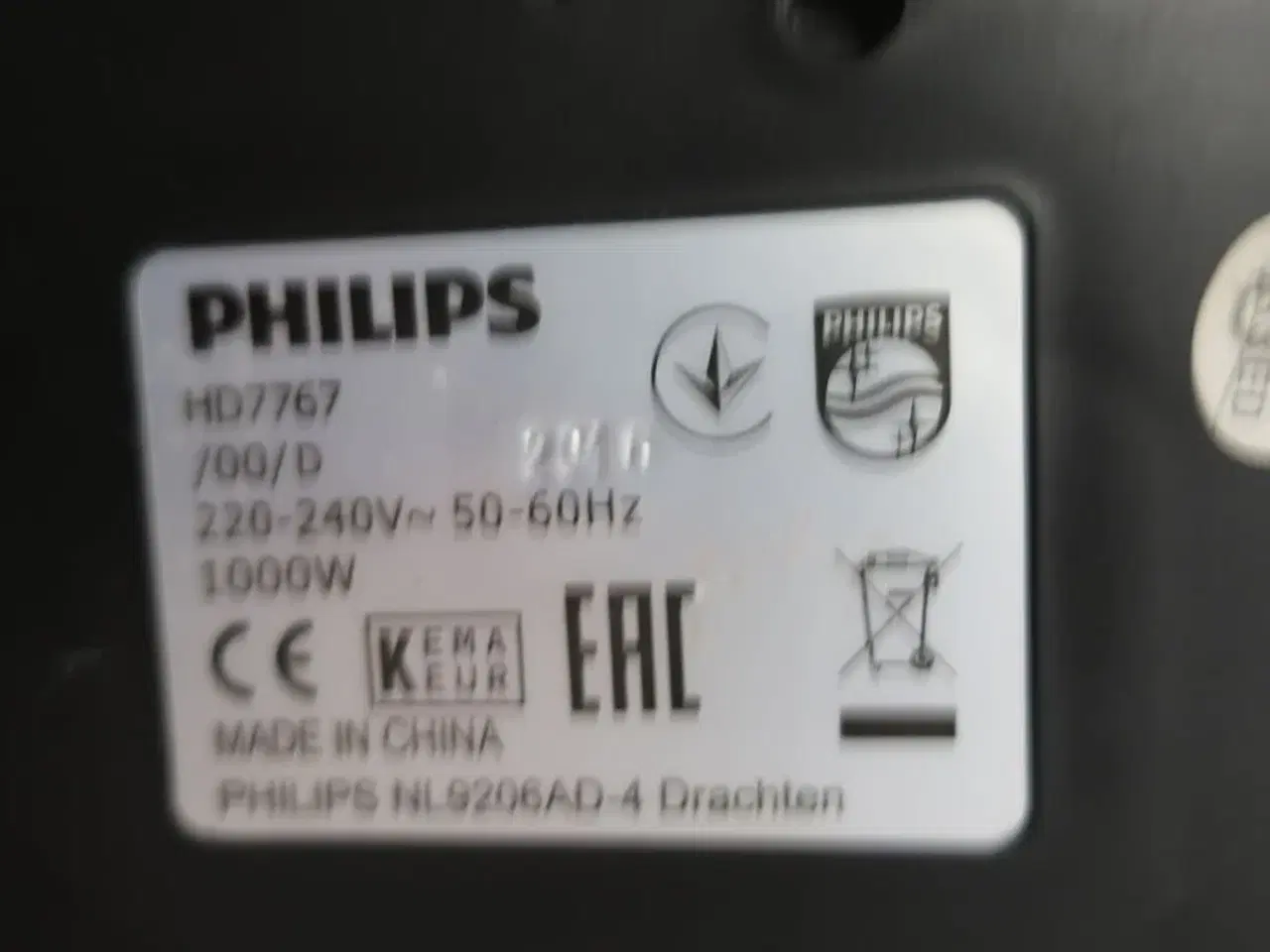 Billede 2 - Kaffemaskine PHILIPS  HD7767