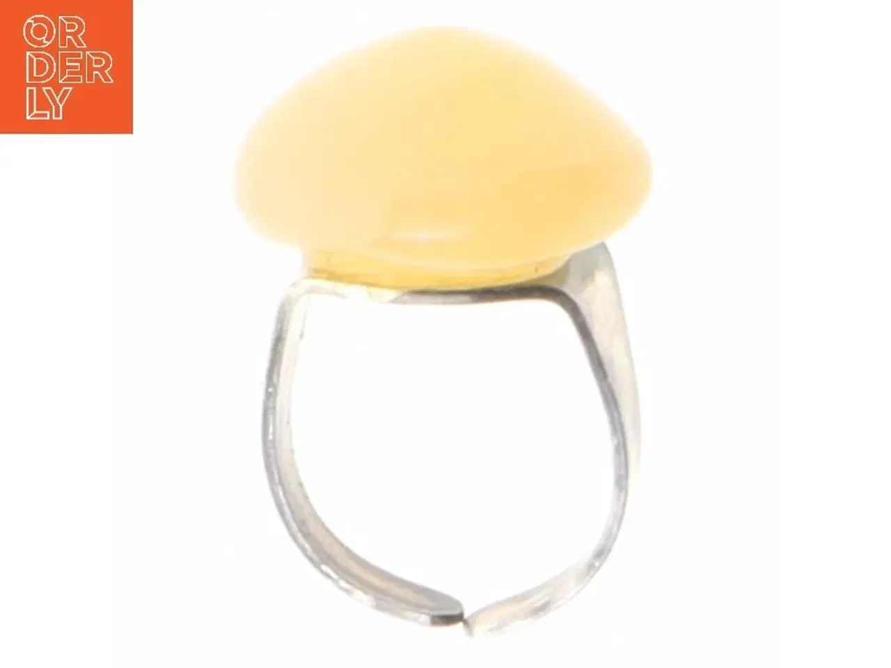 Billede 1 - Rings med gul sten (str. Ø 51 mm)