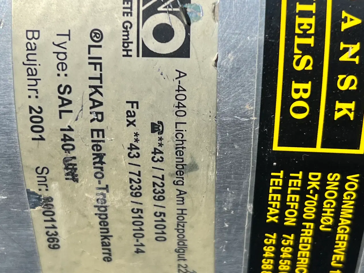 Billede 2 - Liftkar Sal 140 Uni 