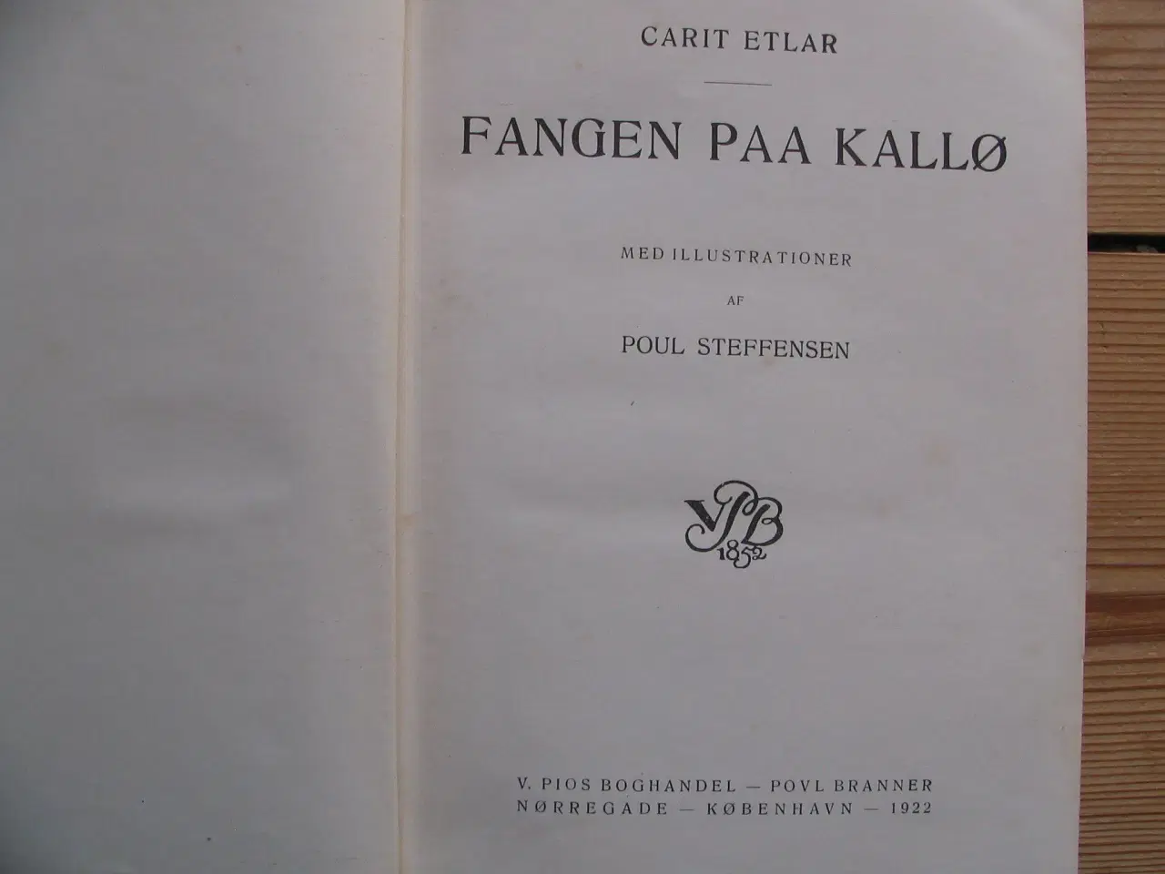 Billede 3 - Carit Etlar. Fangen på Kallø. fra 1922