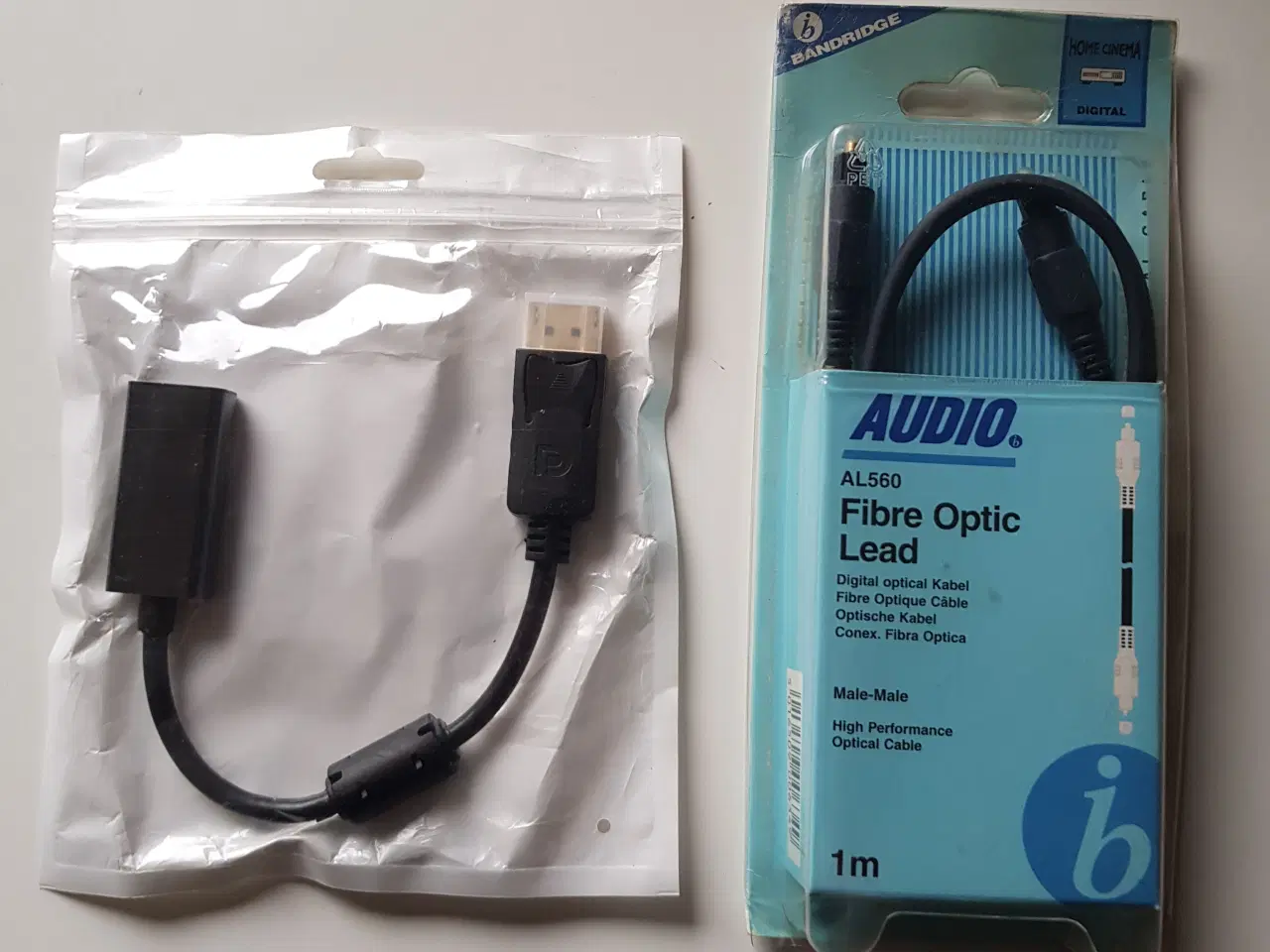 Billede 1 - Optisk kabel 1m , Display port han til HDMI hun