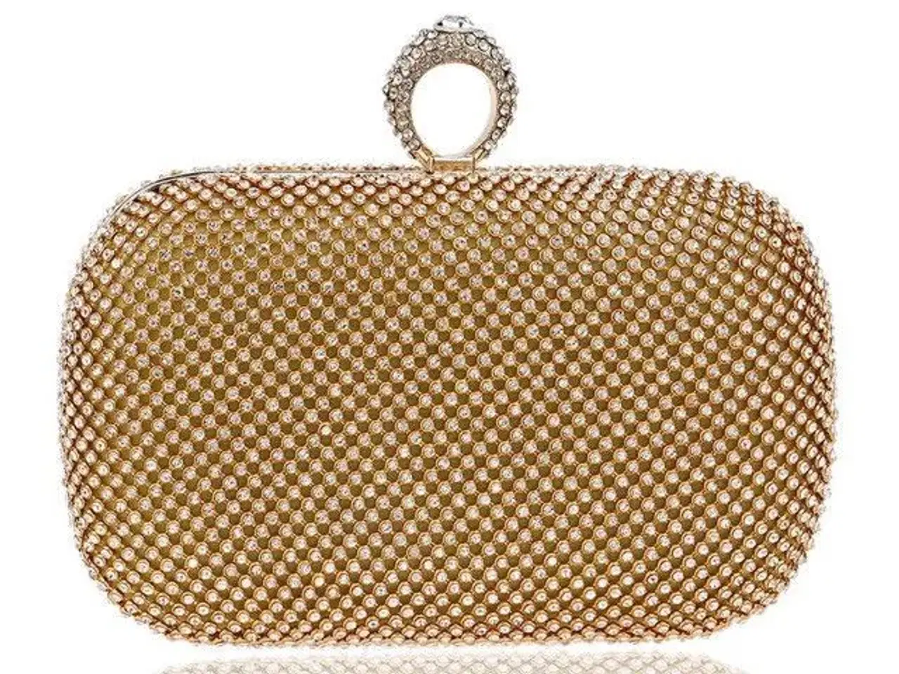 Billede 10 - Guld clutch taske festtaske med similisten 