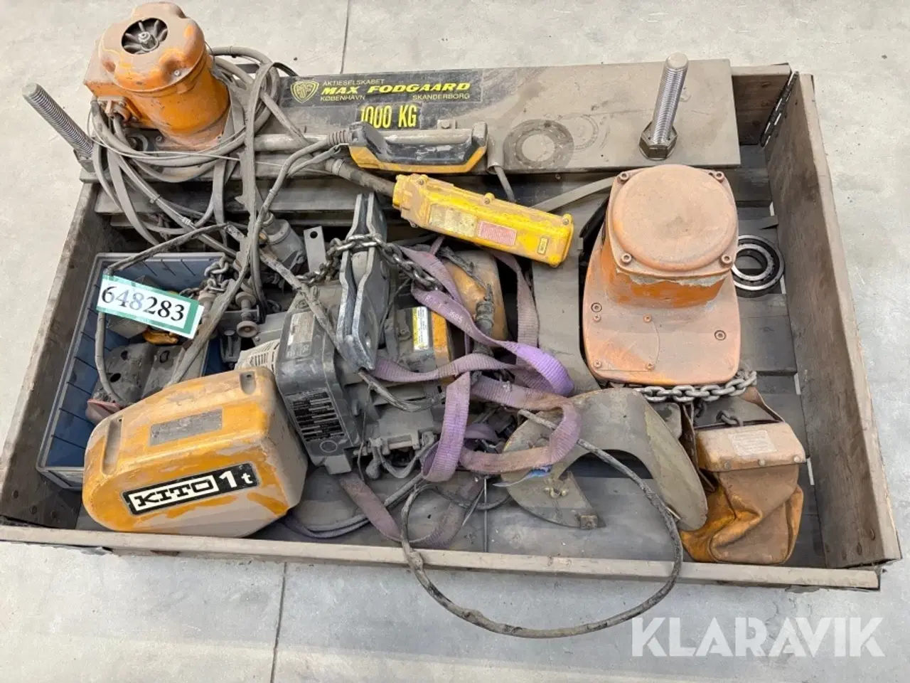 Billede 1 - Kædetalje med løbekat Kito 1 ton