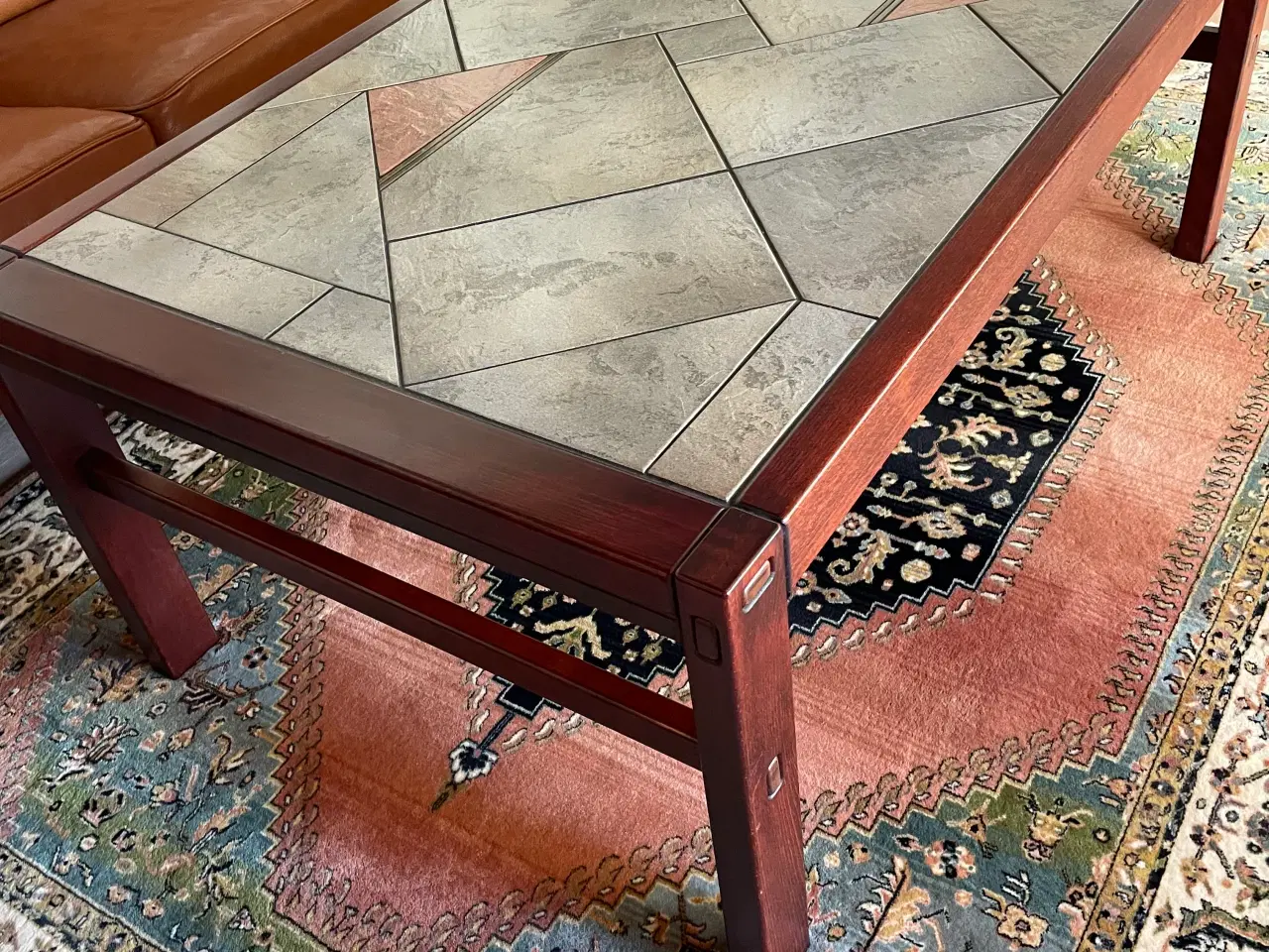 Billede 3 - Sofabord palisander ramme med syendliser