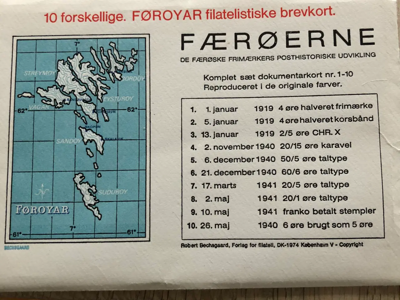 Billede 1 - Færøske frimærker med FDC-afstempling