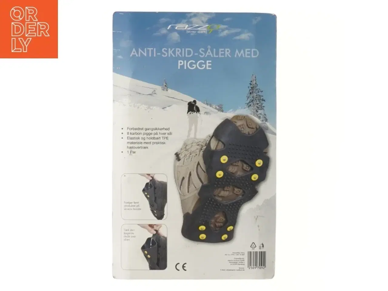 Billede 2 - Anti-skrid såler med pigge i størrelse XL fra Razzo (str. XL )