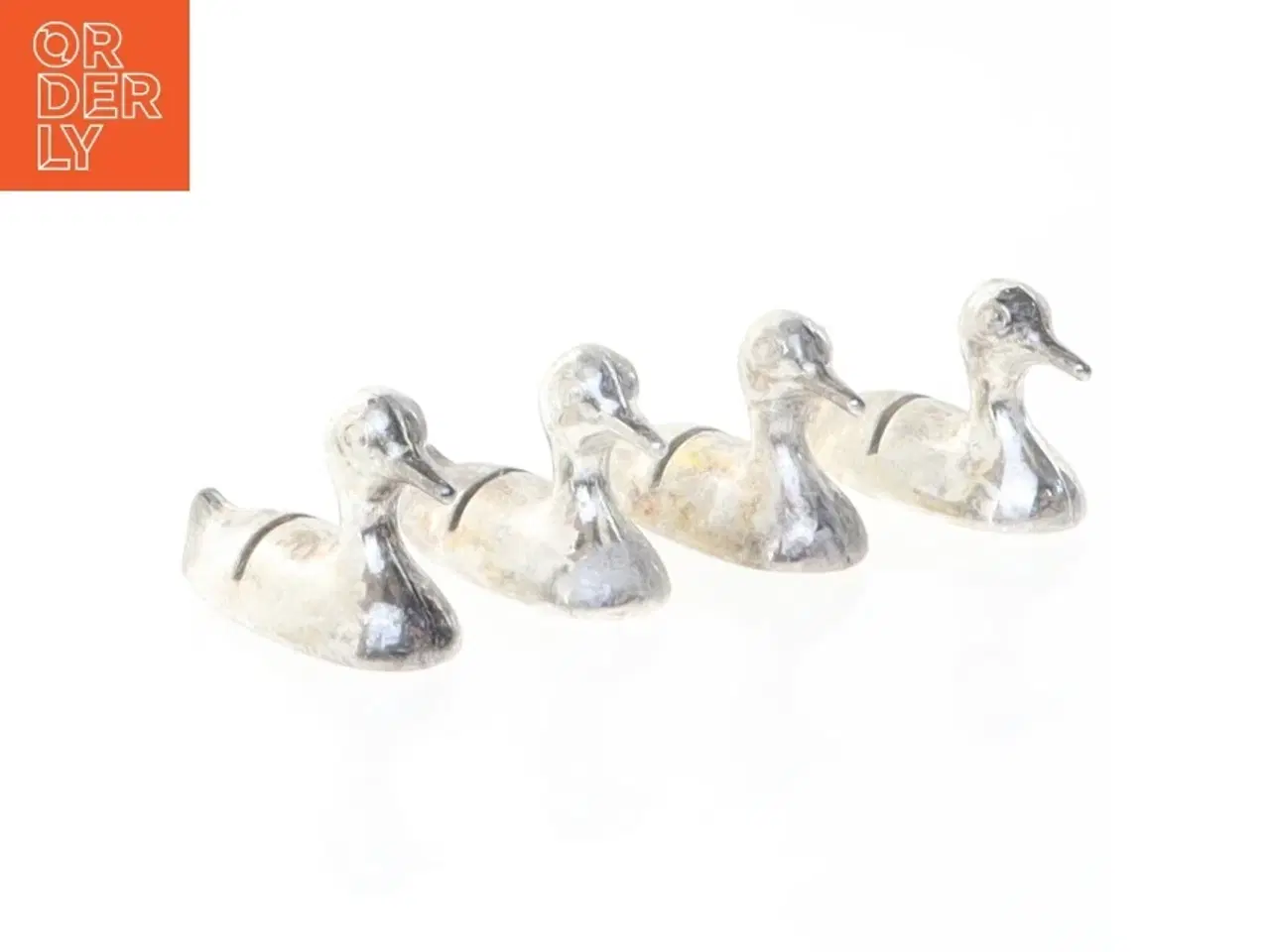 Billede 4 - Sølvbelagte bordkort holdere (str. 3 komma 7 x en komma 7 x 2 komma 4 cm)