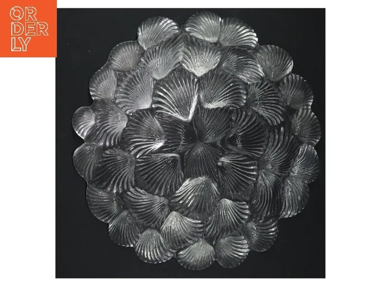 Billede 2 - Glas skål med bølget design fra Royal Copenhagen (str. Ø 23 cm)