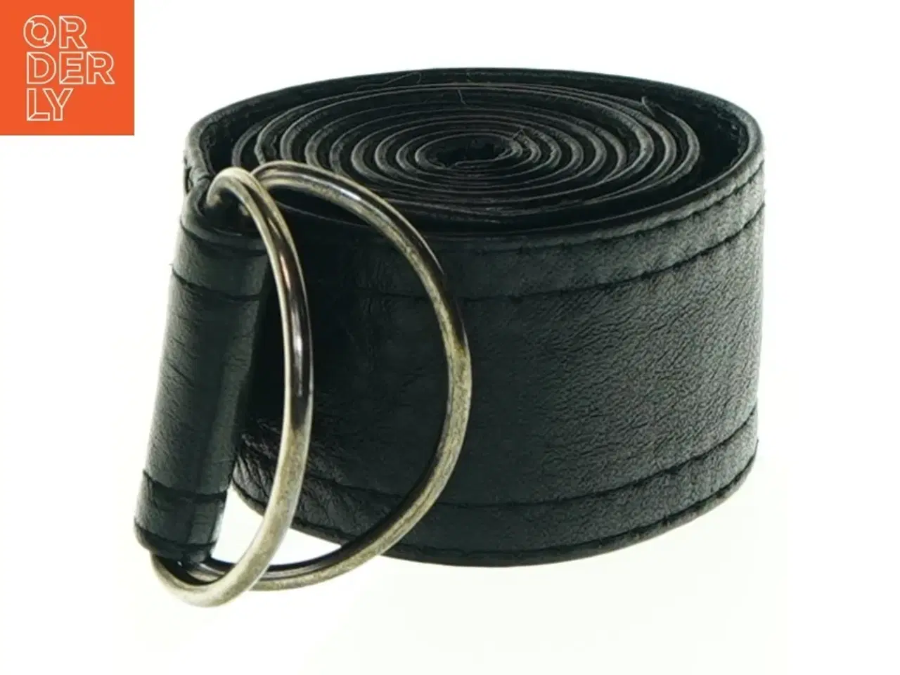 Billede 2 - Sort læderbælte (str. Længde, 108 cm. b 3,5 cm)