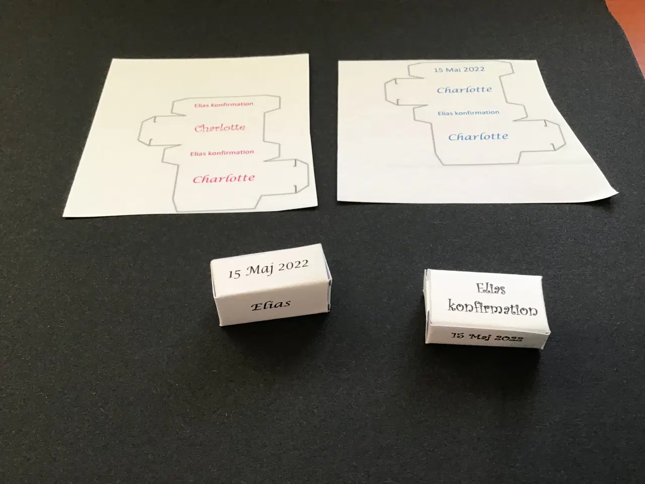 Billede 3 - Små æsker med navn til konfirmation
