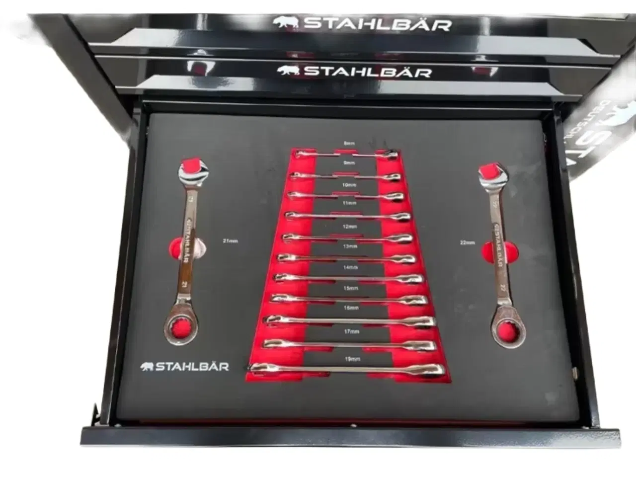 Billede 7 - Stahlbär værktøjsvogn med 7 skuffer med værktøj