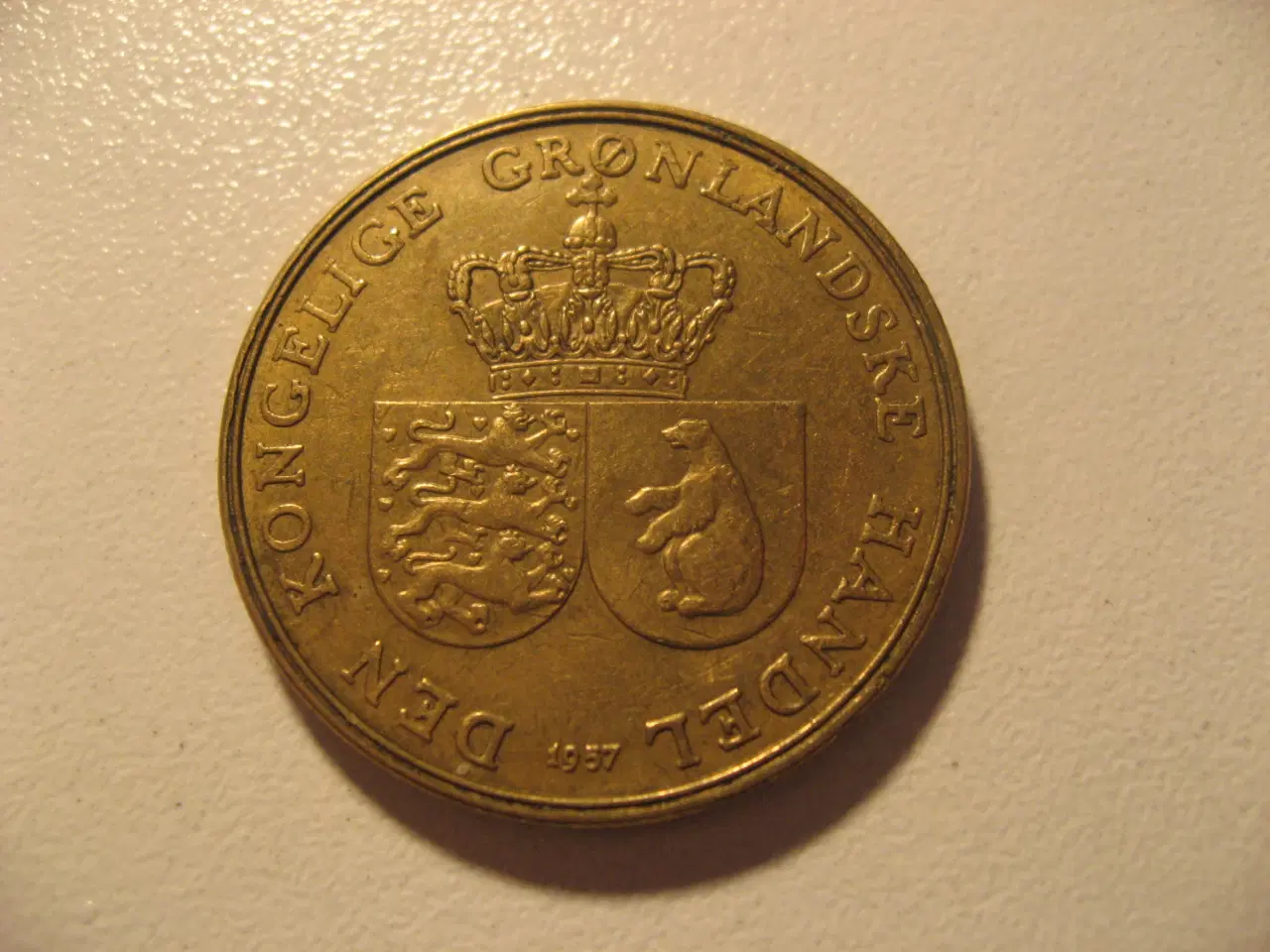 Billede 1 -  Grønland Særdeles flotte 1 kr 1957 Eller 1964 