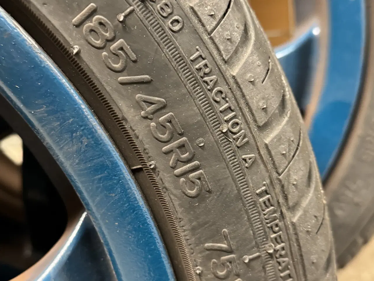 Billede 5 - Godt 4 alufælge med dæk 165x45x15 spostdæk