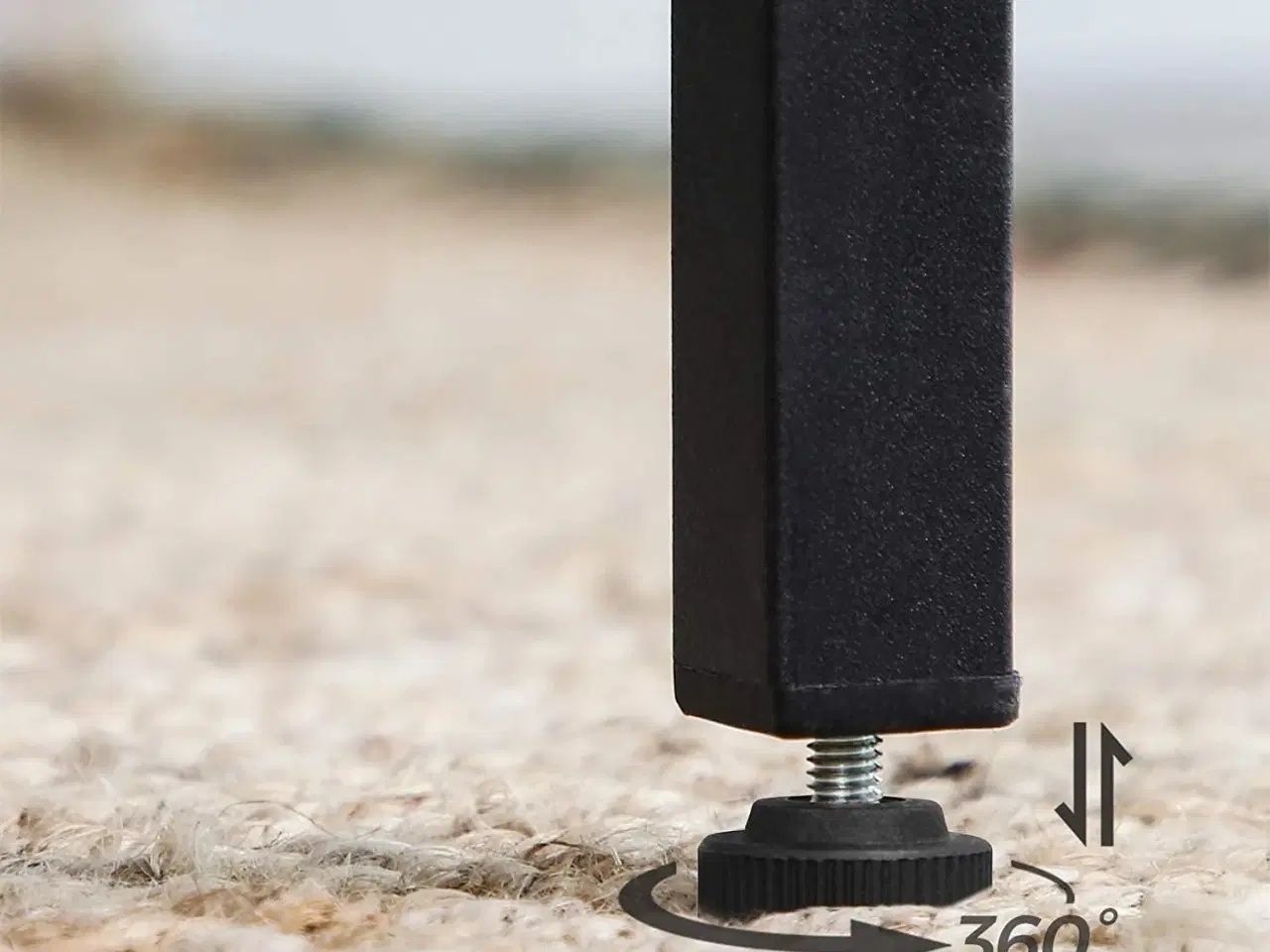 Billede 6 - Barbord firkantet højt bord, 60 × 60 × 90 cm, industriel stil, rustik brun/sort