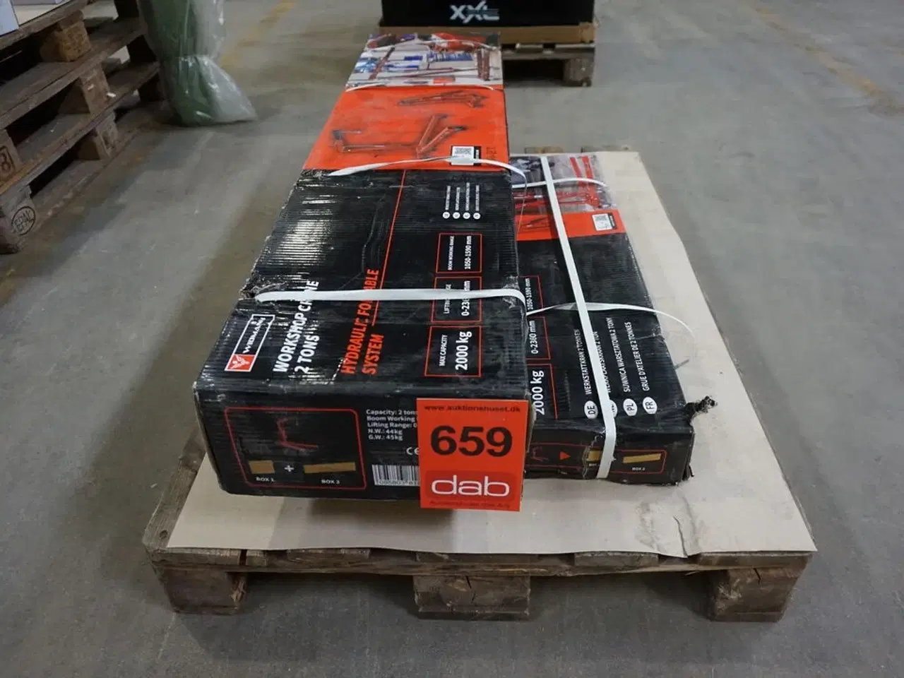 Billede 3 - Widmann GR-2T Værksteds/motorkran 2000 kg, med sammenklappelig ben.