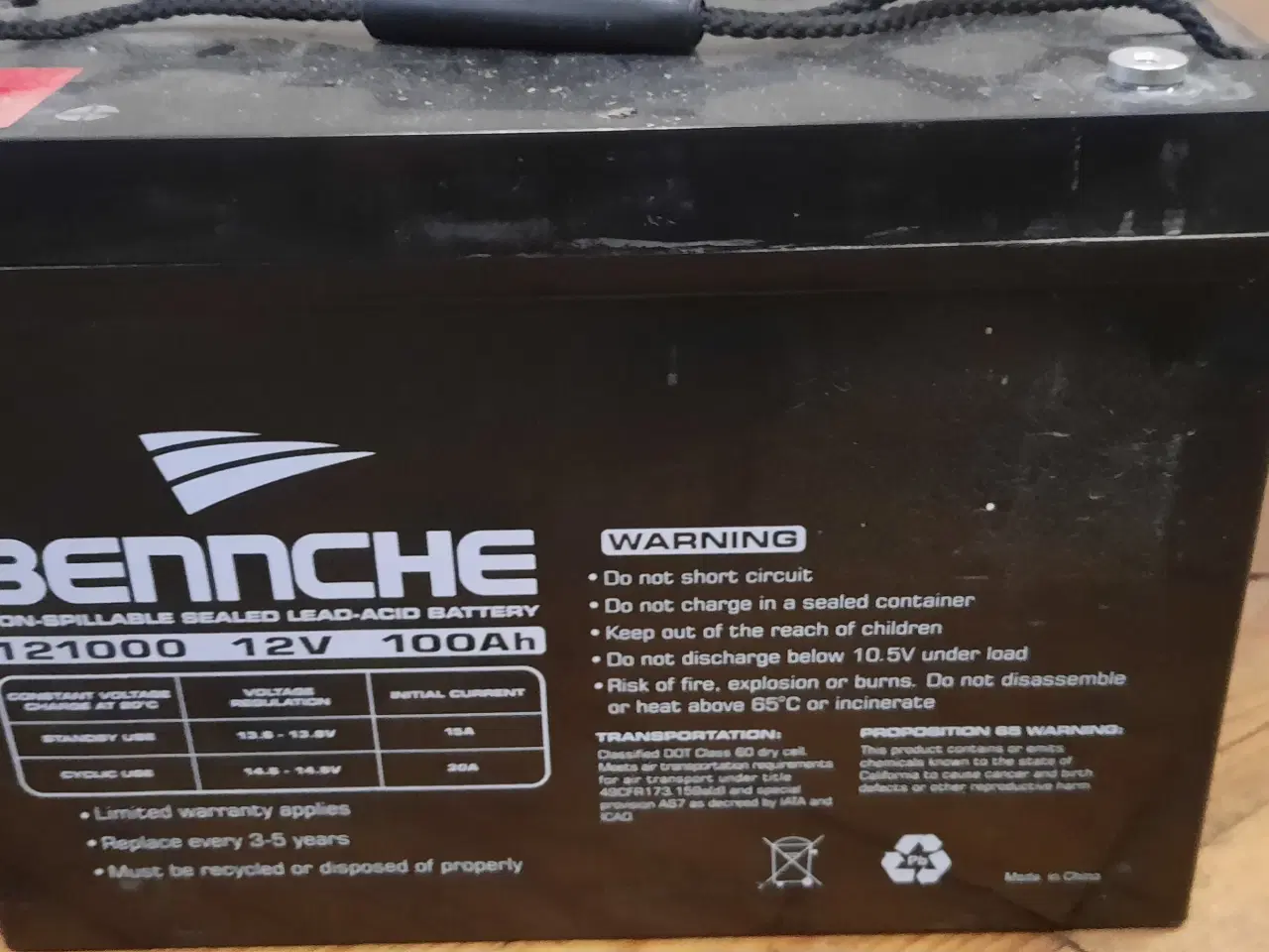 Billede 3 - Batteri 12V / 100Ah