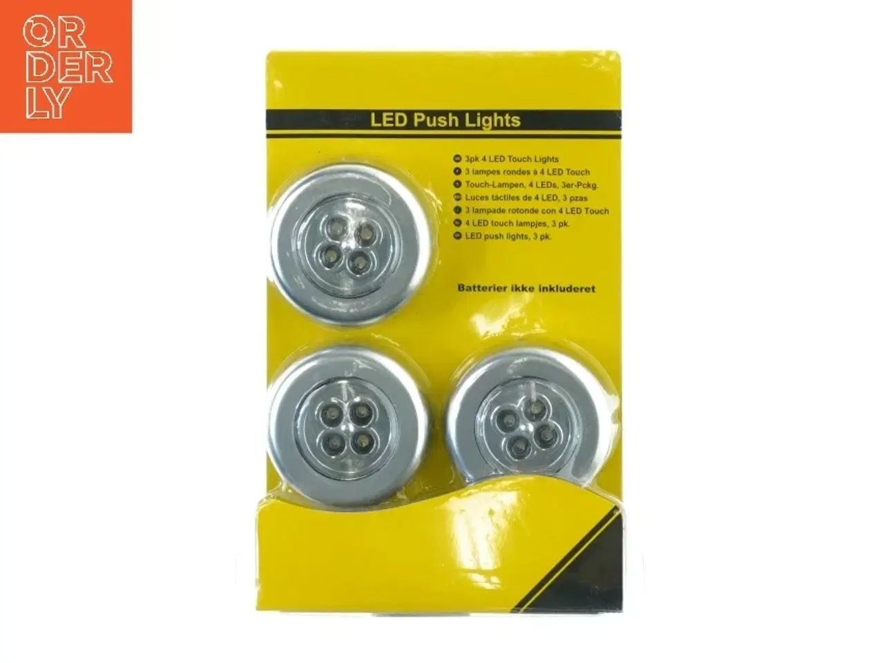Billede 1 - Led push lights (3-pak) fra Thorkild Larsen (str. 25 x 18 cm)