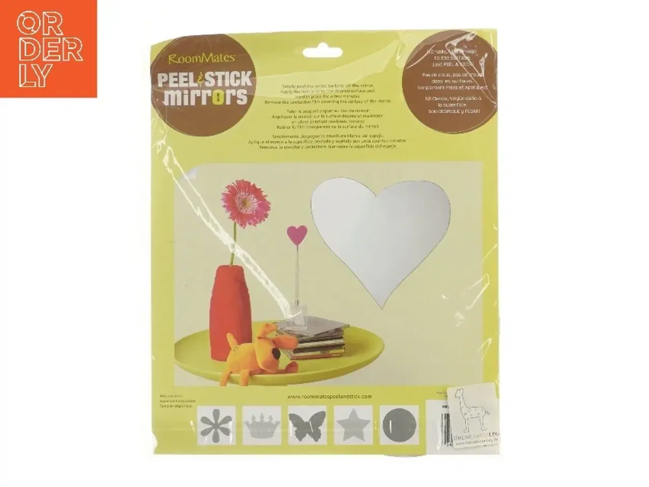 Billede 2 - Hjerteformet selvklæbende spejl fra Roommates