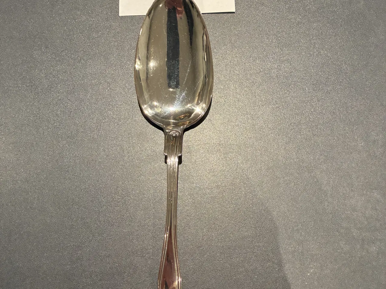Billede 1 - Gammel dobbeltriflet middagsske i sølv