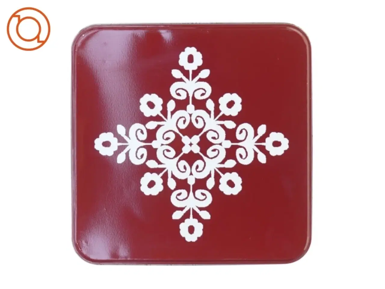 Billede 1 - Blikdåse til julebag (str. 21 x 21 x 8 cm)