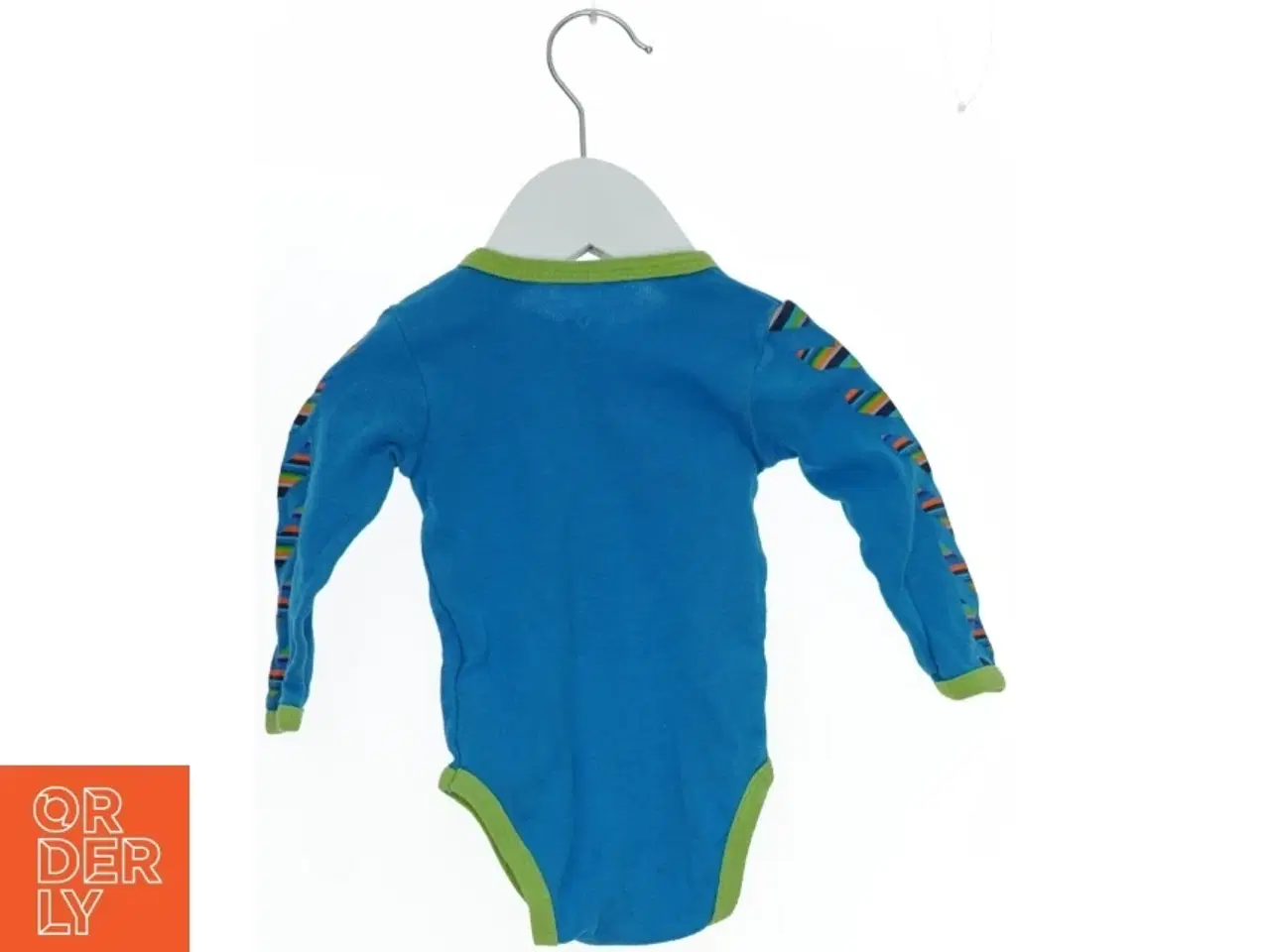 Billede 2 - Blå langærmet bodystocking med mønstrede detaljer fra Hummel (str. 62)