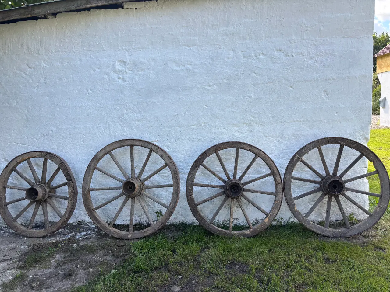 Billede 1 - 6 Vognhjul i træ