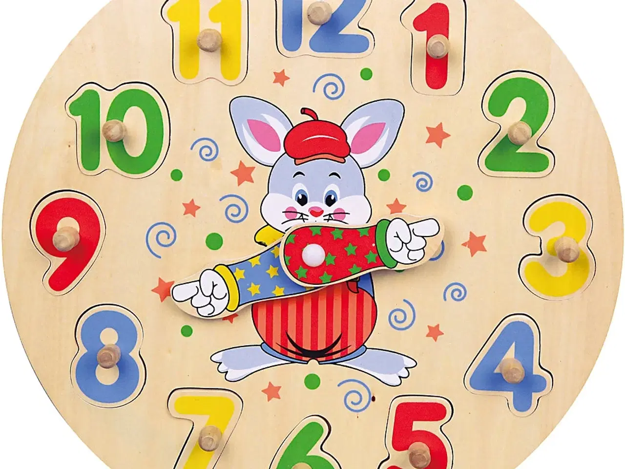 Billede 1 - VIGA Ur Puslespil 30 cm - Lær Klokken Legende Let