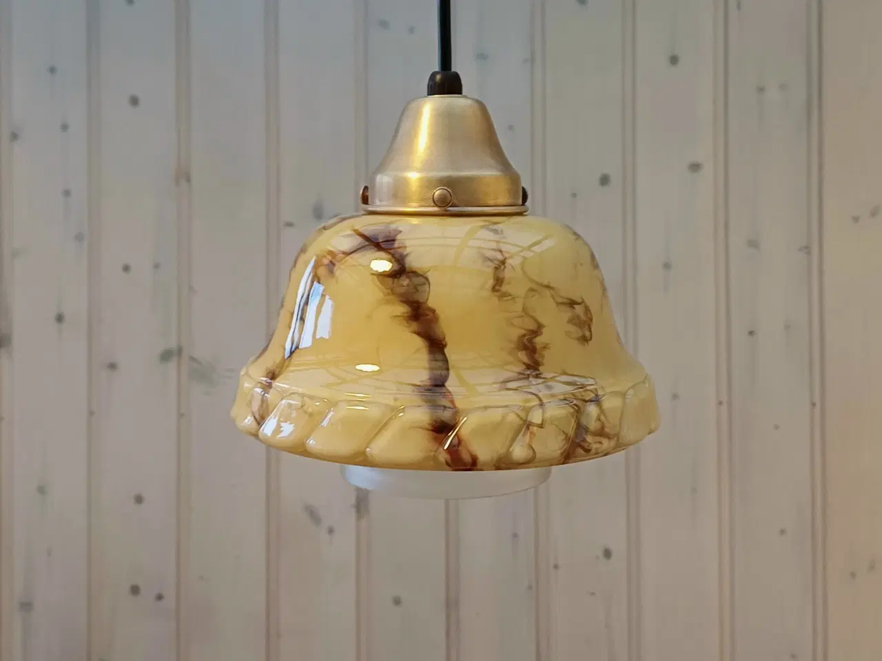 Billede 5 - Vintage/Retro Art Deco loftlampe med glasskærm