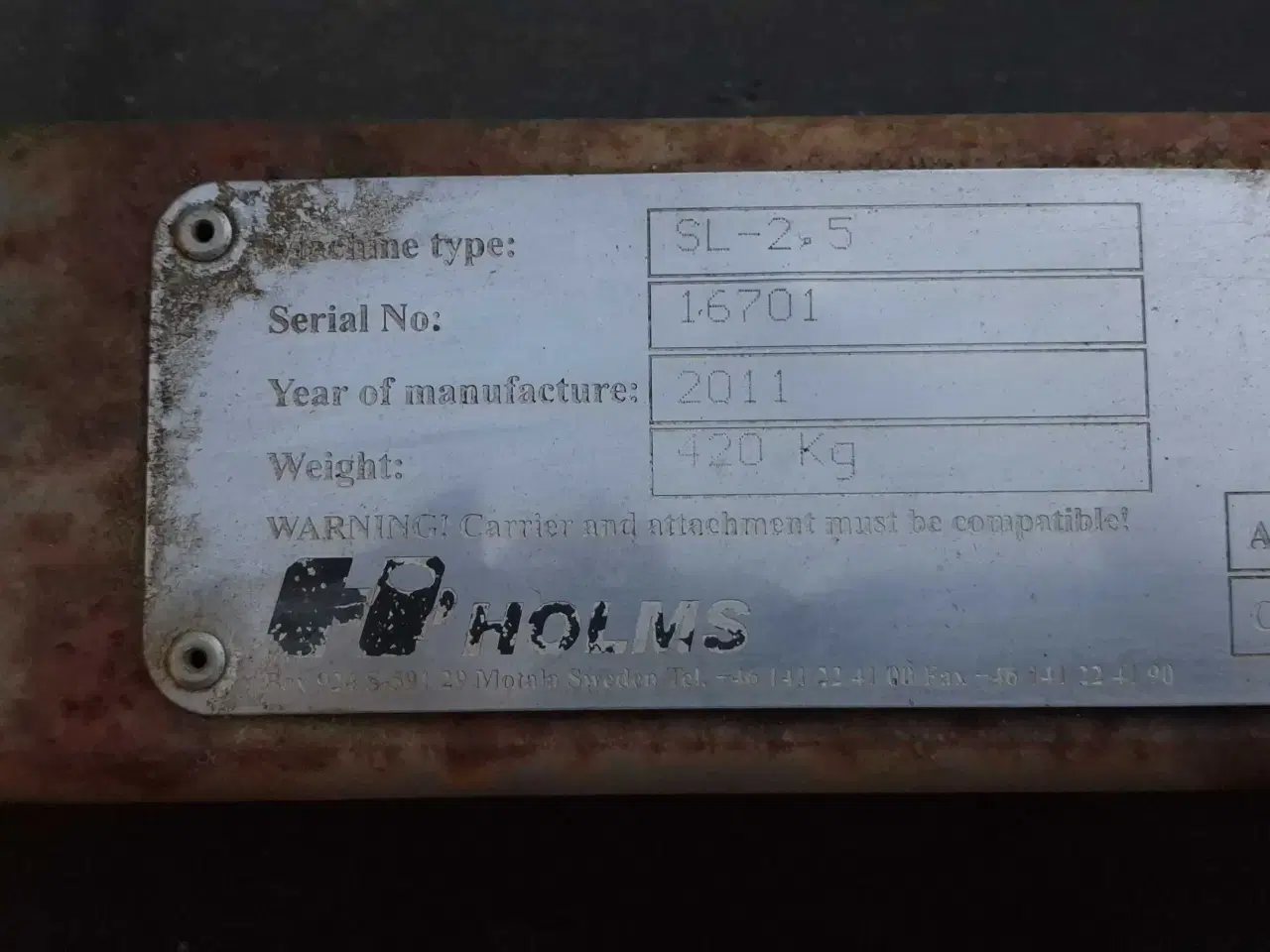 Billede 5 - Hydraulisk kost Holms sl 2,5