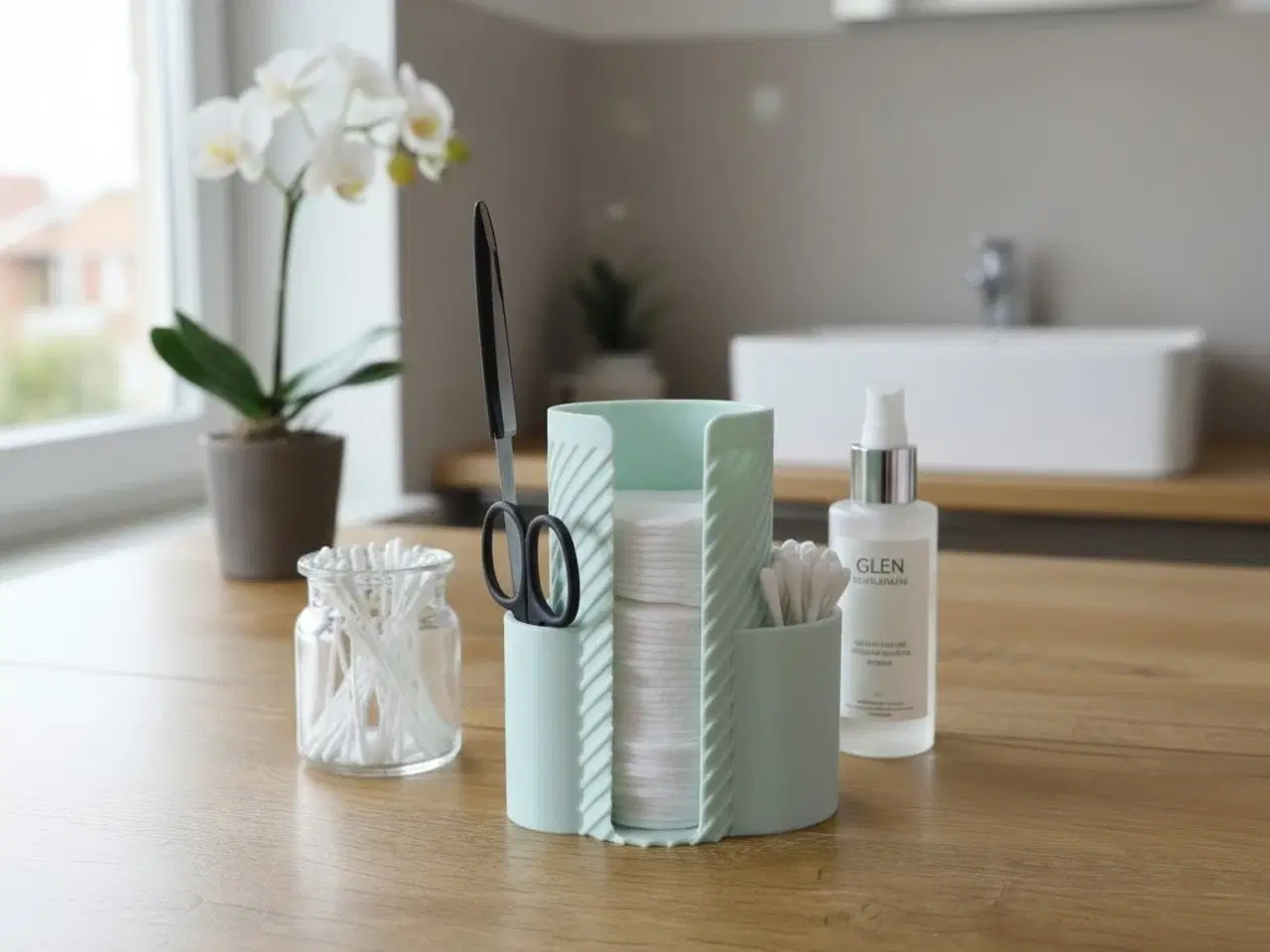 Billede 3 - Badeværelsesorganizer til vatrondeller og vatpinde