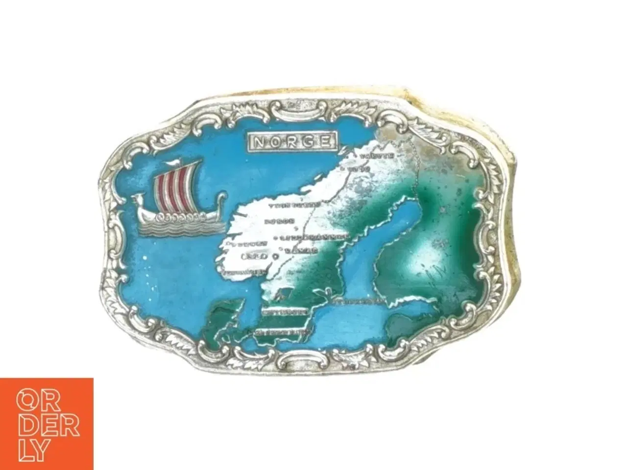 Billede 1 - Sølv Souvenir Æske fra Norge (str. 13 x 8)