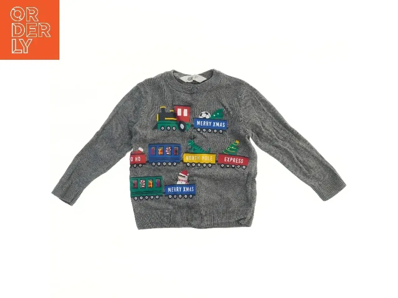 Billede 1 - Julesweater med togmotiv fra H&M (str. 98)