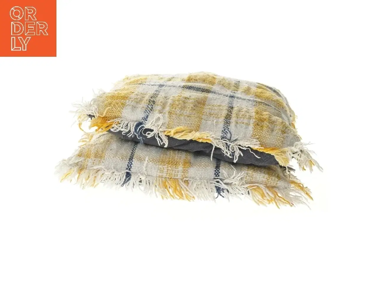 Billede 3 - Sæt af plaid-mønstrede puder fra Ilva (str. 45x46 cm)