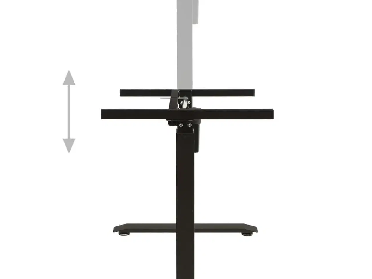 Billede 4 - Stel til motoriseret hæve-/sænkebord højdejustérbar sort