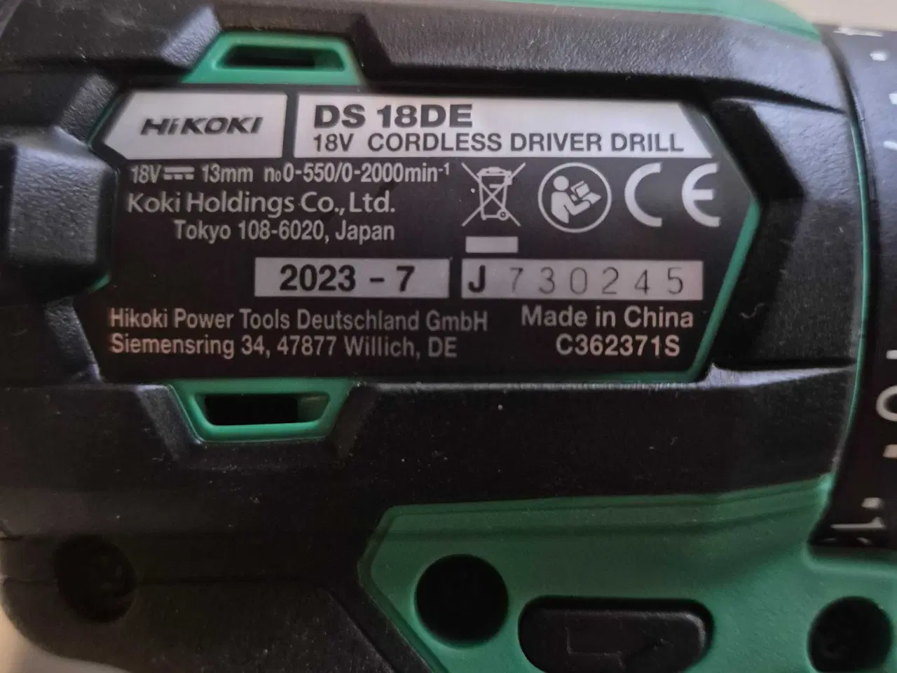 Billede 2 - HIKOKI Bore/skruemaskine Ds18DD