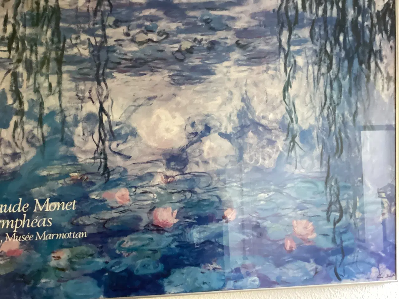 Billede 1 - 1stk Claude Monet plakat i metalramme, mål 120x90 