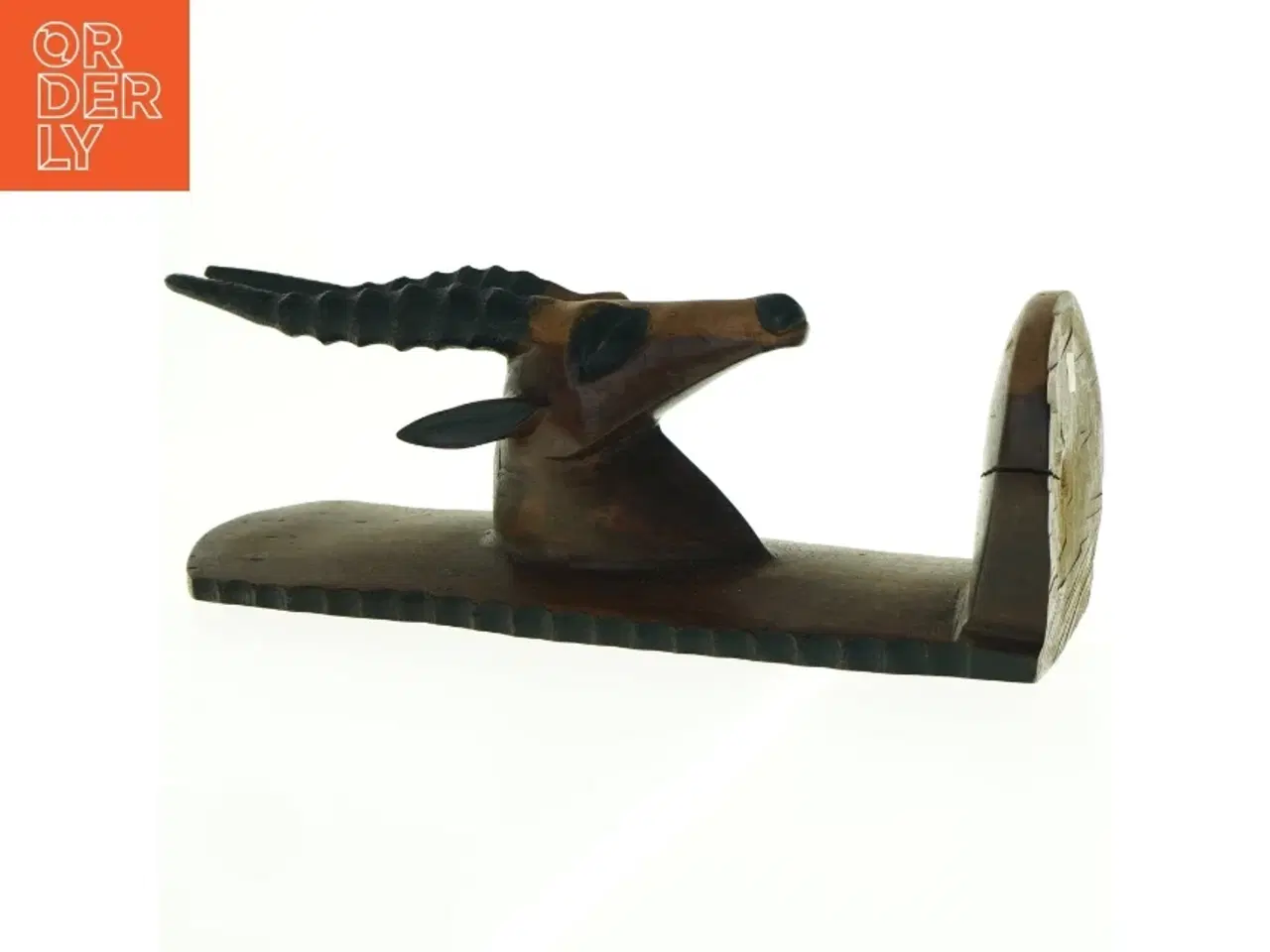 Billede 2 - Træantilope / bogstøtte (str. 31. x 10 cm)