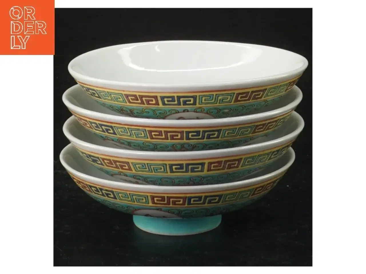 Billede 1 - Dekorativ kinesisk porcelænstallerken (str. Ø 11,5 cm)