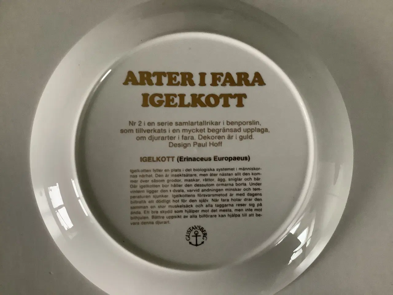 Billede 10 - Gustavsberg " Arter i Fara" 5 forskellige