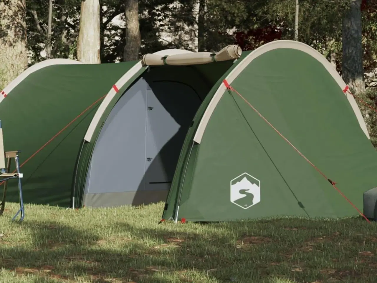 Billede 1 - 4-personers campingtelt vandafvisende grøn