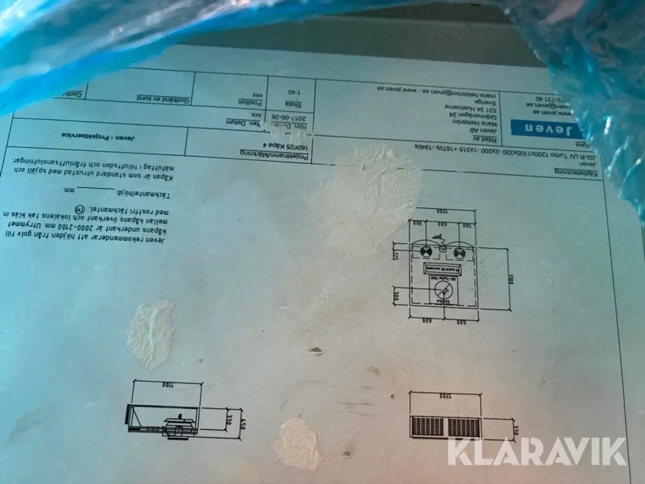 Billede 6 - Industriventilationsanlæg Jeven JSI-R UV Turbo 2800 x 2000 x 330 med varmeflade