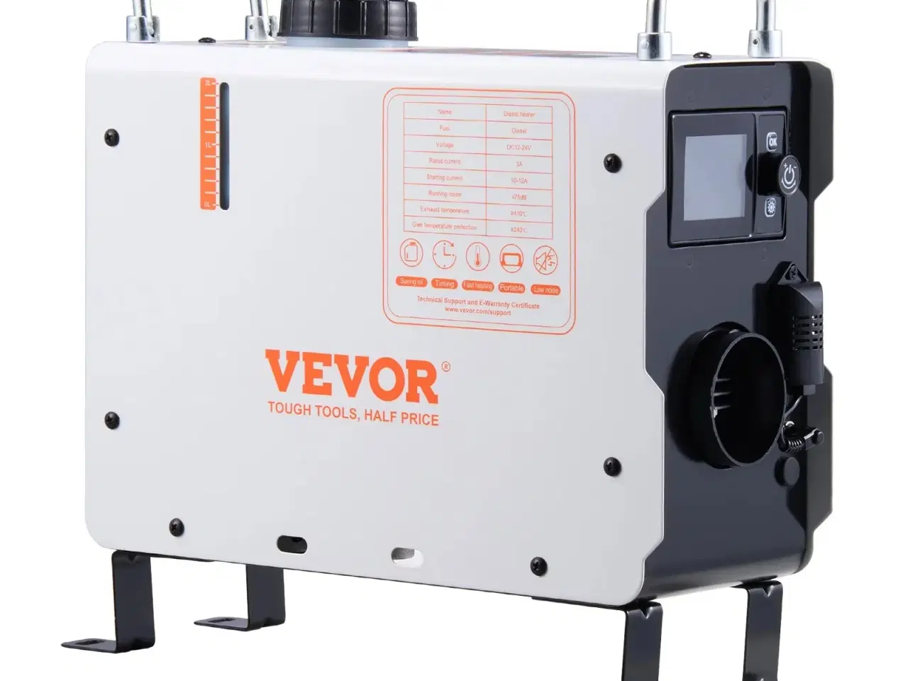 Billede 2 - VEVOR 2kW Dieselfyr med Bluetooth, CO-alarm