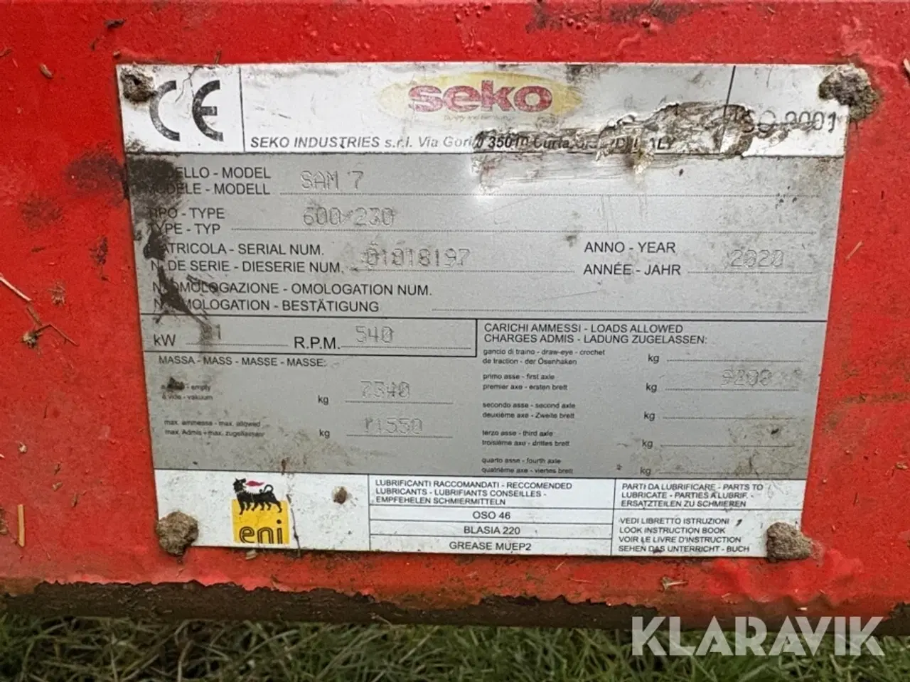 Billede 15 - Fuldfodervogn Seko Samurai 7 600/230 23 kubikmeter