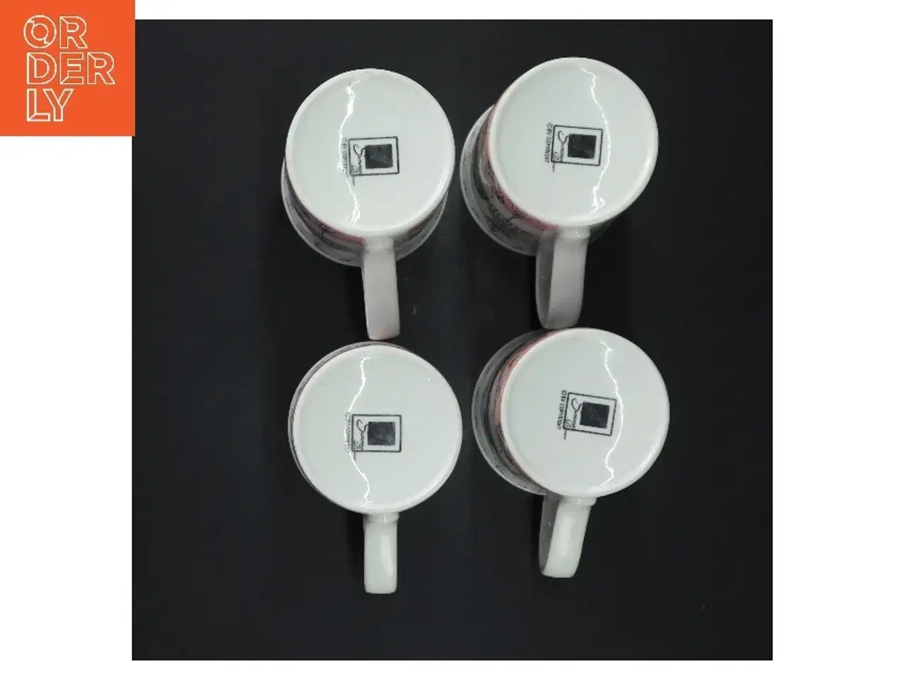 Billede 3 - Dekorative krus med hundemotiv, 4 styk fra Summer Blues (str. 4 styk, 11 cm)