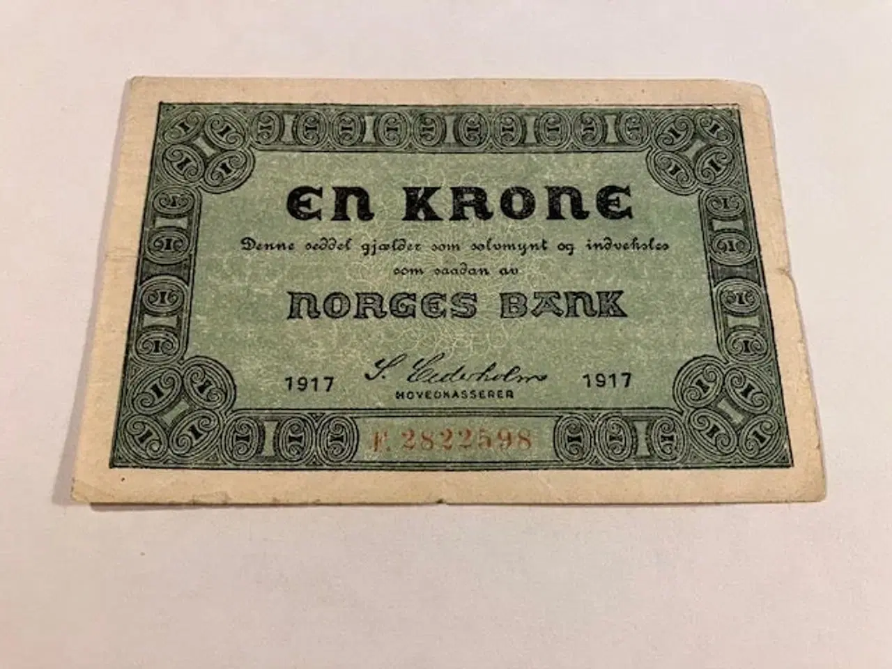 Billede 1 - 1 Krone 1917 Norge