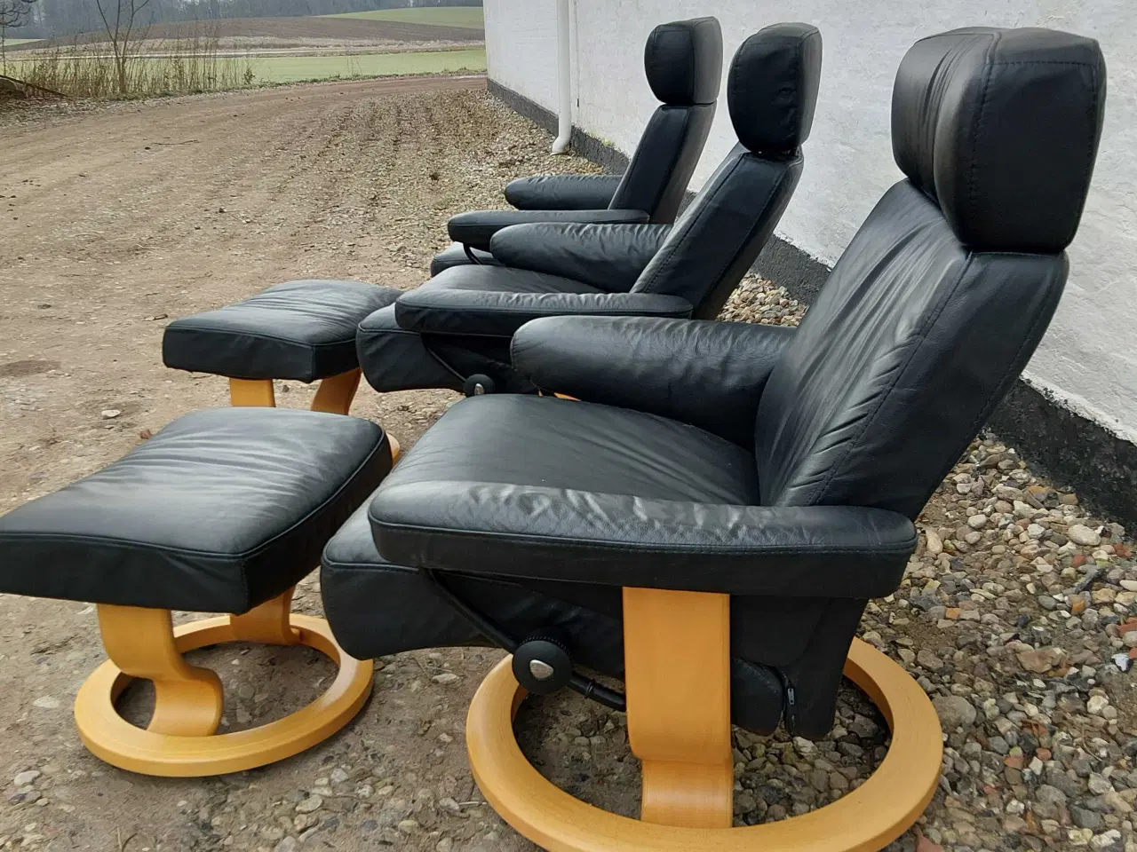 Billede 2 - 3 stk stressless Orion læder lænestole i god stand