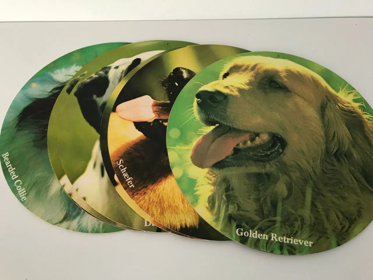 Billede 8 - 8 stk retro papskilte med hunde