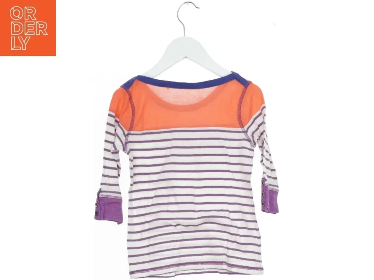 Billede 2 - Langærmet stribet bluse med orange top fra Next (str. 116)