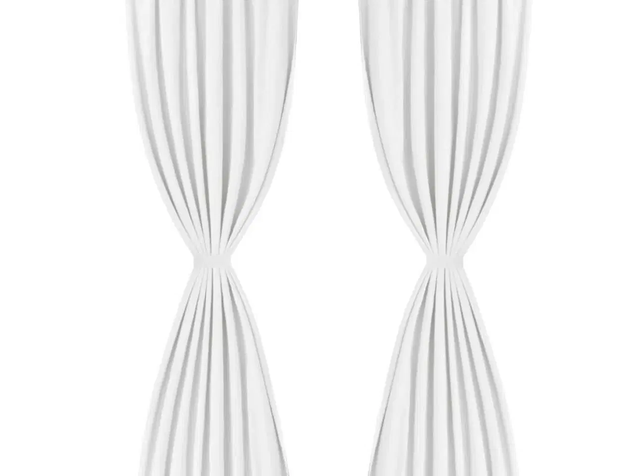 Billede 3 - Mørklægningsgardiner 2 stk. dobbelt lag 140 x 245 cm hvid
