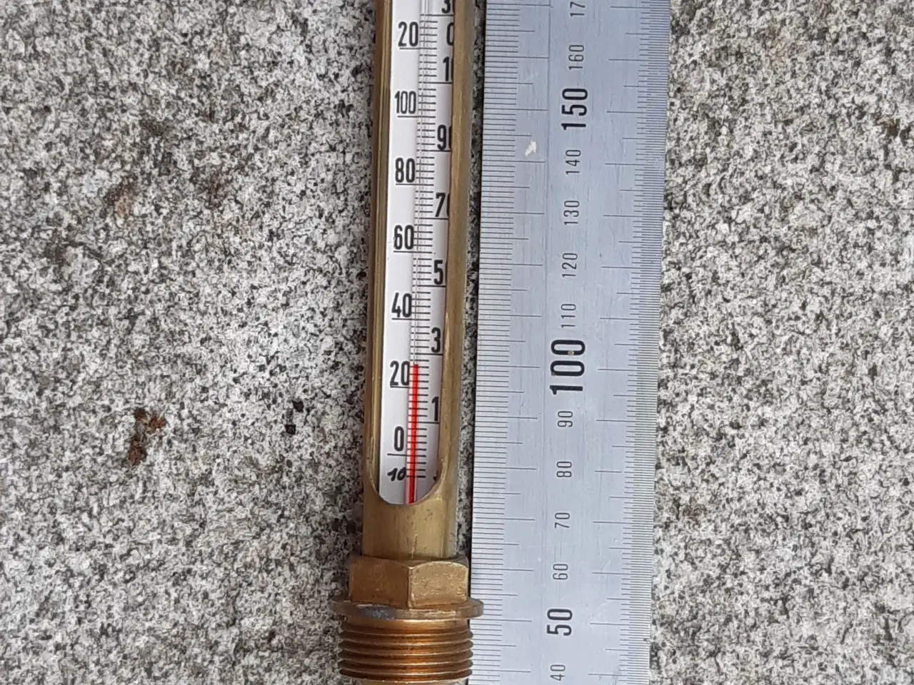 Billede 1 - Termometer 3/4"  120mm Lang